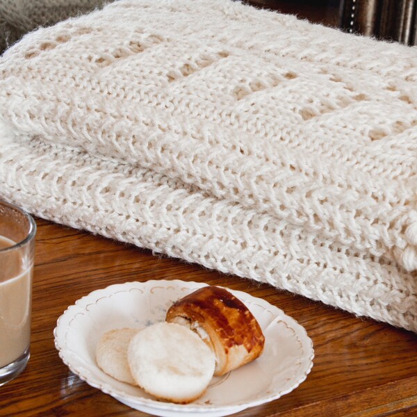 Vintage Knit Blanket Etsy