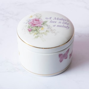 Vintage Napcoware Music Trinket Box &quot;The Shadow of Your Smile&quot;