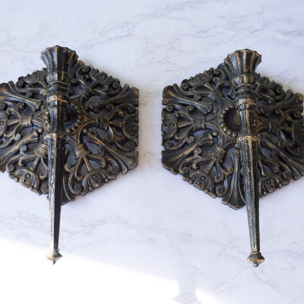 Black Gold Sconce - Etsy