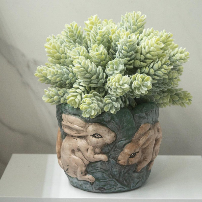 Rabbit Planter - Etsy