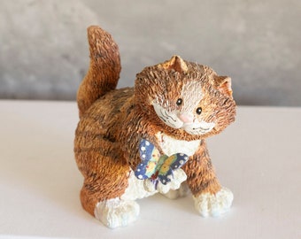 Russ Berrie Orange Tabby with Butterfly