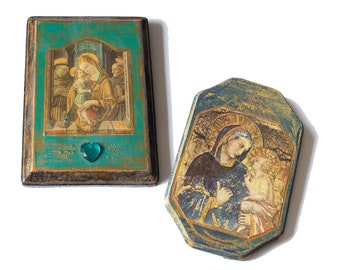 Religious Wall Plaques of Madonna & Child / La Madonna