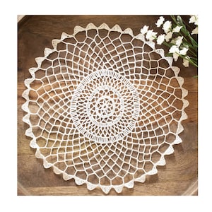 Vintage Crochet Doily Lace doilies Table decoration Crocheted Doilies Centerpiece