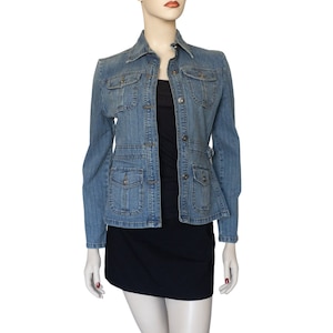 Vintage Denim Jean Jacket With Pockets Size S