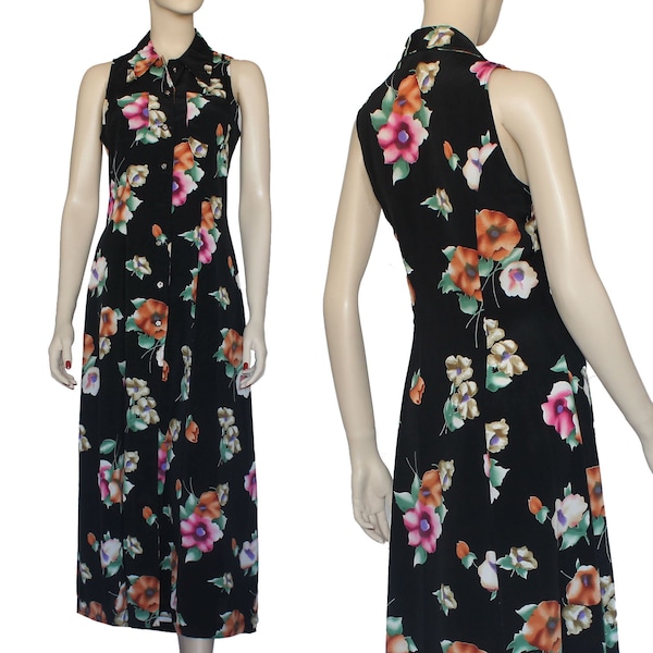 Vintage 1990's La Belle USA Floral Maxi Dress Size 7
