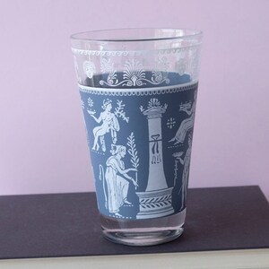 Vintage Hellenic Grecian Blue Wedgwood Glass Jeanette Jasperware