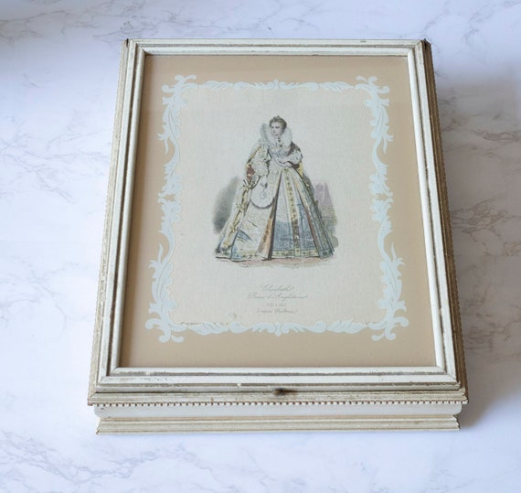 Antique Victorian Jewelry Dresser Box Lithograph … - image 3