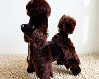 Vintage 1960s Adonis 6-Transistor Poodle Radio | Working Mid-Century Plush Novelty AM Radio | Made in Japan