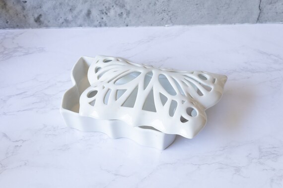 Butterfly Trinket/candy Box By Pacific Rim White … - image 2