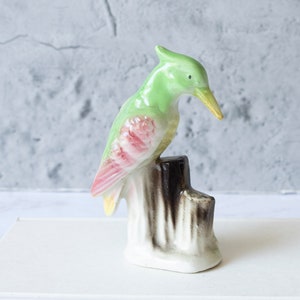 Vintage Tropical Bird Porcelain Figurine-Made in Japan