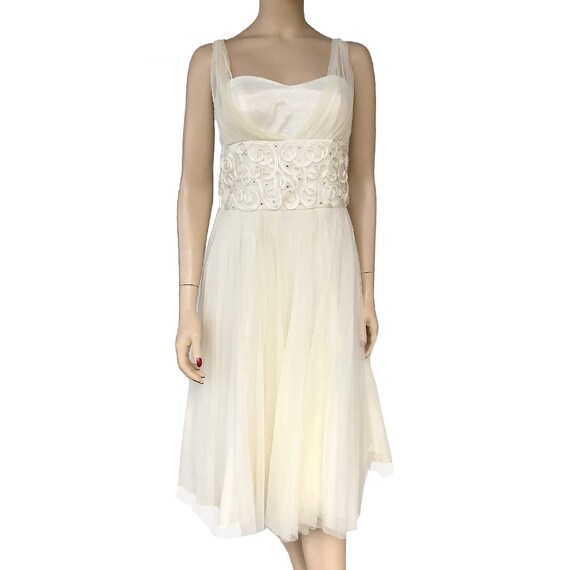 Vintage Betsy & Adam Dress SZ 4 New Ivory Off Whi… - image 3