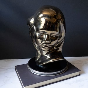 Vintage MCM Hawaiian Mannequin Head Female-Metallic