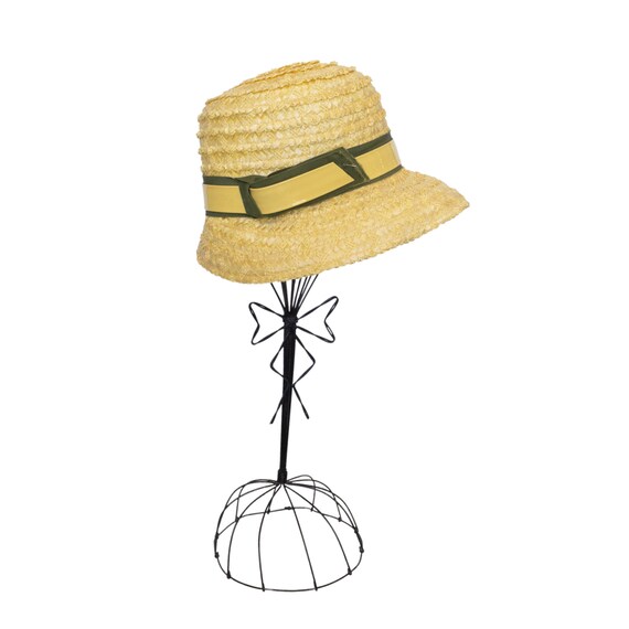 Vintage 60s Laura Deb Straw Basket Weave Hat - image 2