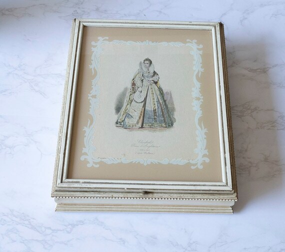 Antique Victorian Jewelry Dresser Box Lithograph … - image 4