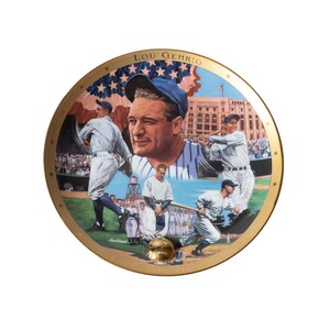 Franklin Mint Royal Doulton Lou Gehrig Iron Horse Collector&#39;s Plate
