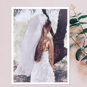 Wedding Veil/Bridal Veil Floral Wedding Veil-White Veil-Floral Veil-Boho Veil-Boho-Bohemian-Gift For Her