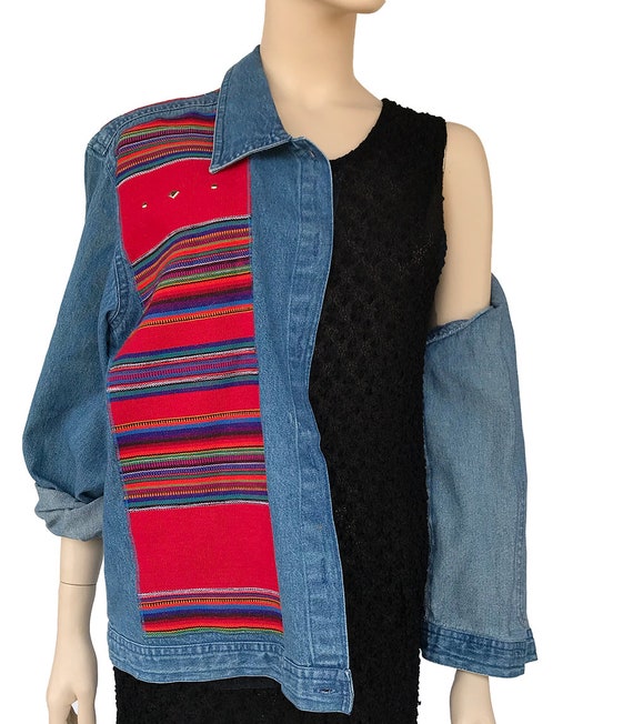 Western Jean Jacket Southwestern Vintage 80s Deni… - image 4