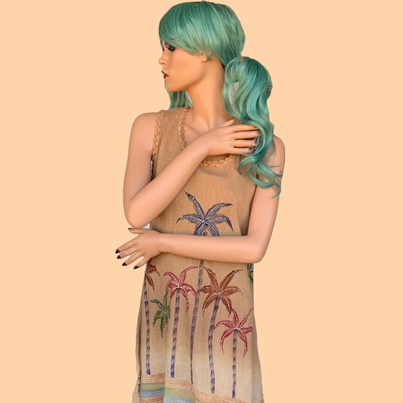 Sleeveless Palm Tree Dress/Tropical Dress/Hawaiia… - image 3