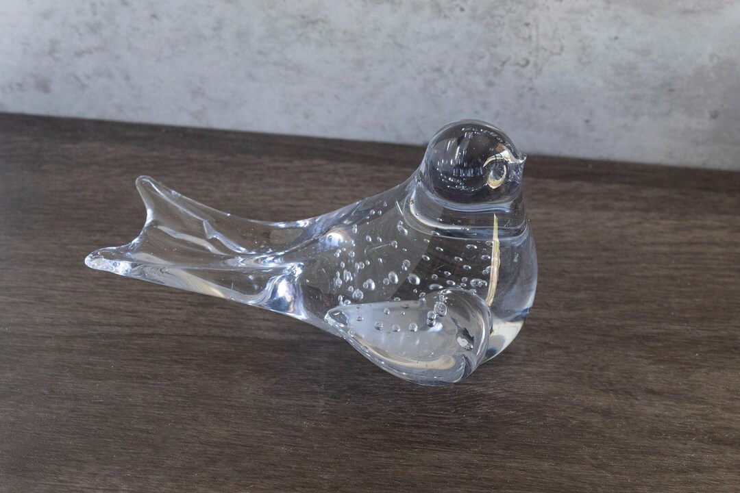 Art Glass Bird Paperweight Figurine - Etsy