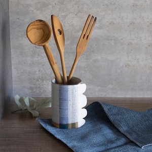 Speckled Ceramic Utensil Crock