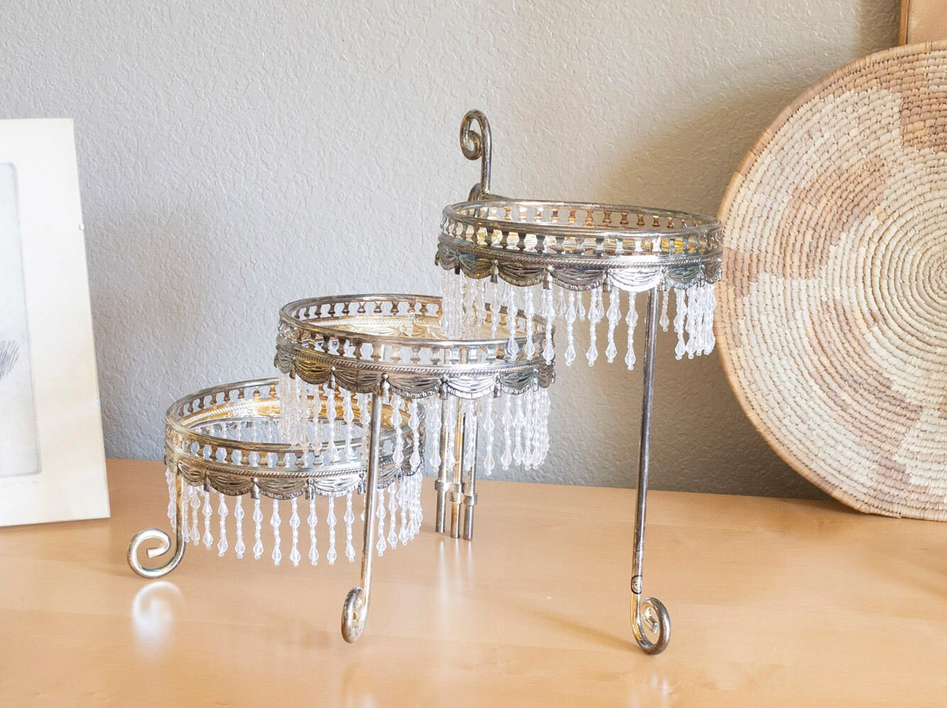 Elegant Victorian Style Godinger Silver Art Co. 3 Tier