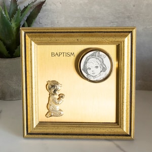 Vintage & Rare Little Boys Baptism Plaque
