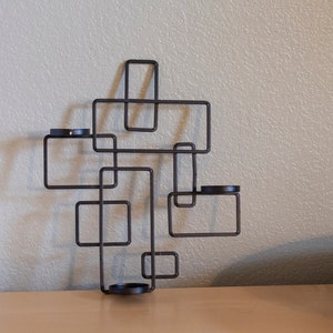 Mid Century Modern Cast Iron Wall Candle Sconce - Etsy