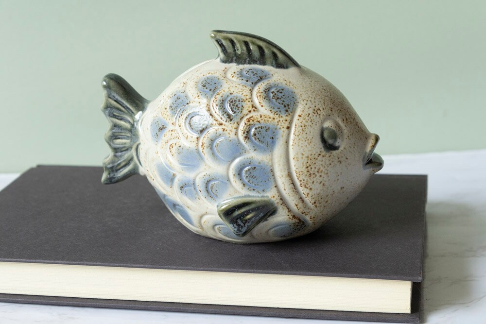 Ceramic Fish Piggy Bank/coin Bank/nautical -  Canada