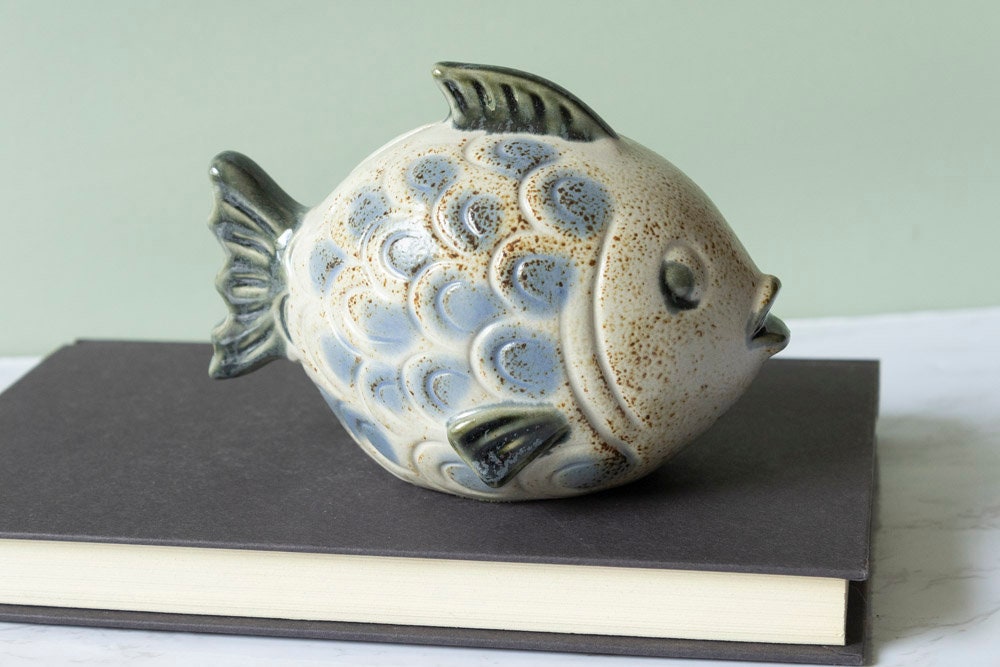 Ceramic Fish Piggy Bank coin Bank nautical Etsy Israel