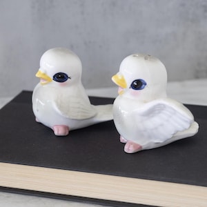 Vintage Whimsical Pair of Kitsch Doves…Salt/Pepper Shaker Set