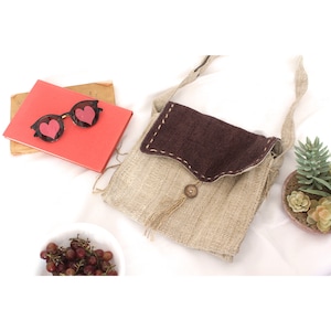 Vintage 90&#39;s Hemp Purse Eco Friendly Crossbody Bag