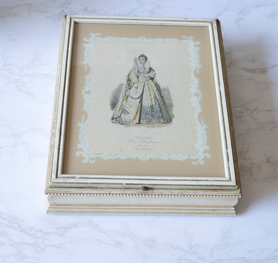 Antique Victorian Jewelry Dresser Box Lithograph … - image 2