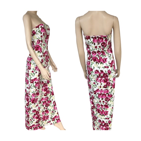 Floral Maxi Dress Jessica Mcclintock For Gunne Sax Size Etsy