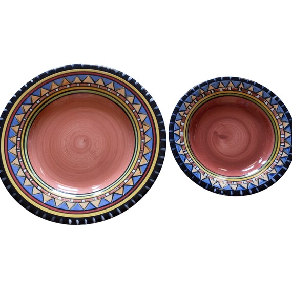 1970's Dinner and Salad Plate Set Desert Sand by HD DESIGNS - Etsy