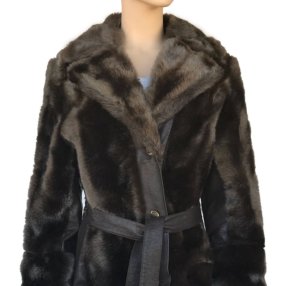 【THEAIRTOWN】sick fur coat ★3color Vintage 70's Clarke's Clothes Hillmoor-mink Faux Fur Coat