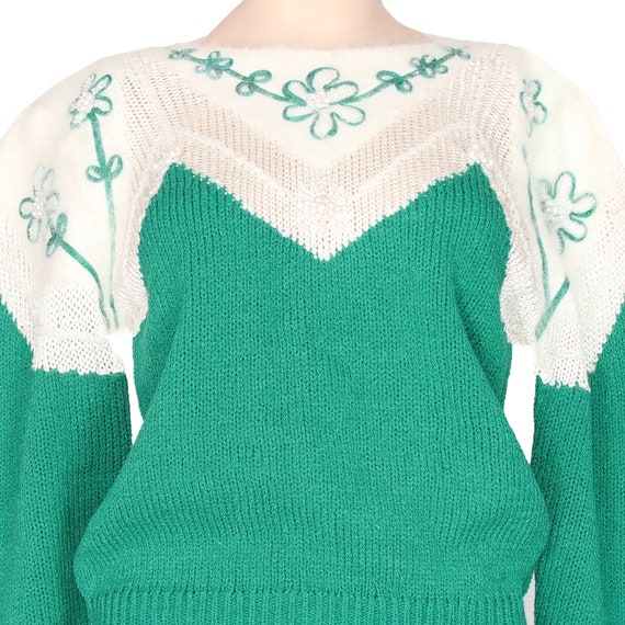 Vintage Angora Embellished Sweater-Christine 1980… - image 3