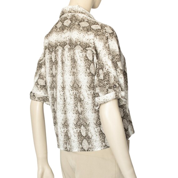 Snake Print Python Blouse By Kaii Los Angeles Siz… - image 3
