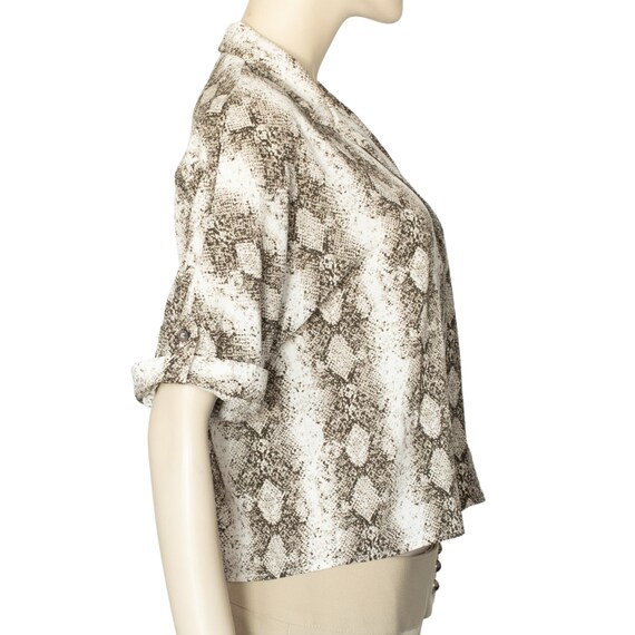 Snake Print Python Blouse By Kaii Los Angeles Siz… - image 2