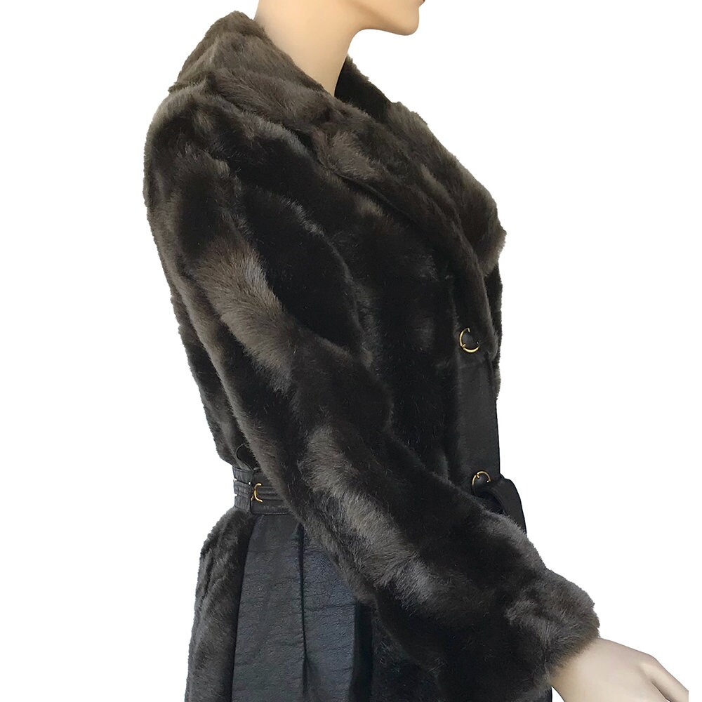 【THEAIRTOWN】sick fur coat ★3color Vintage 70's Clarke's Clothes Hillmoor-mink Faux Fur Coat