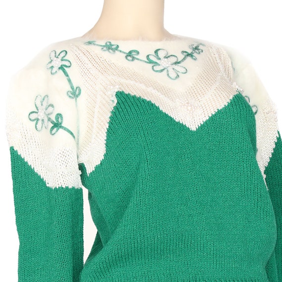 Vintage Angora Embellished Sweater-Christine 1980… - image 4