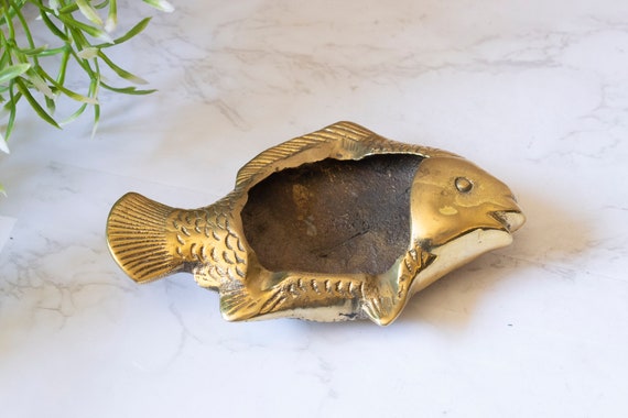 Fish Ashtray, Made of Heavy Solid Brass - Etsy