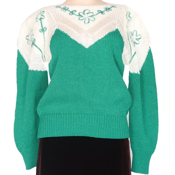 Vintage Angora Embellished Sweater-Christine 1980… - image 2