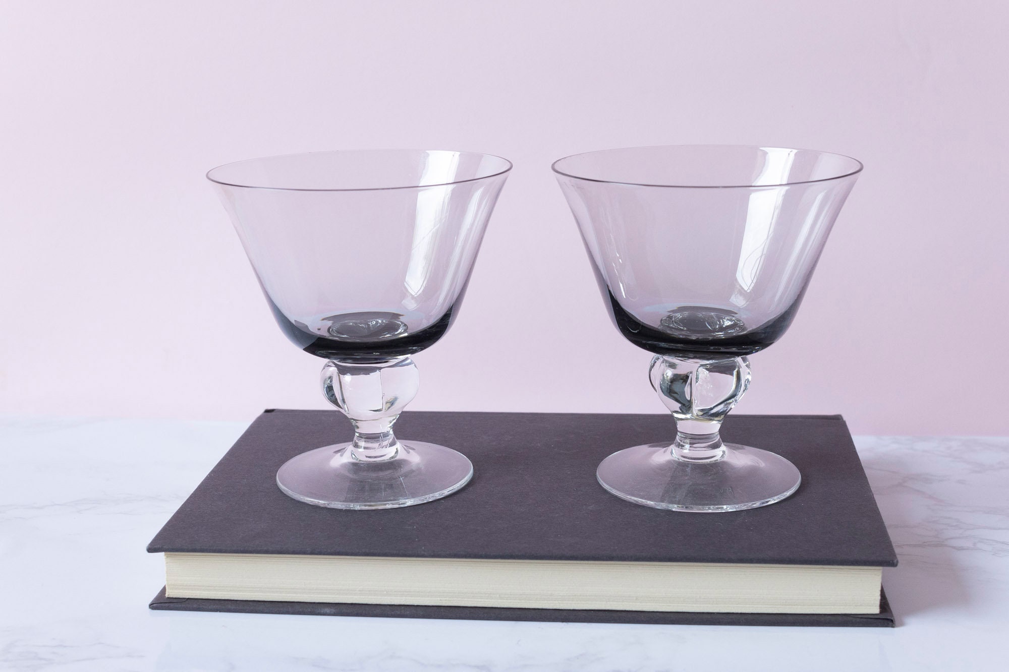 Yellow Gold Gulli Ingrid Crystal, Champagne Glass Set of 4  Mid Century Gulli Ingrid crystal glasses display picture 1