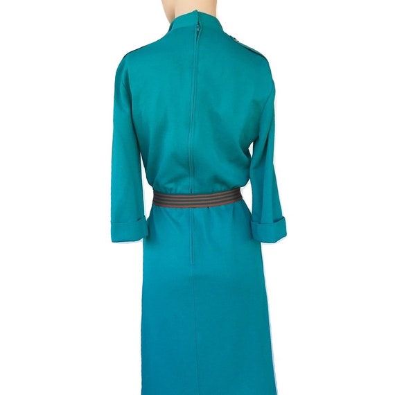 Vintage 70s Dress, Orange & Teal by Nancy Greer N… - image 5