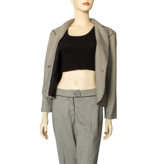 Vintage 90's Studio Petites Houndstooth Pantsuit - image 6