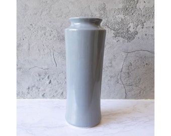 Vintage 80s Art Deco Artmark Cylinder Vase in a Lavender/Gray Color
