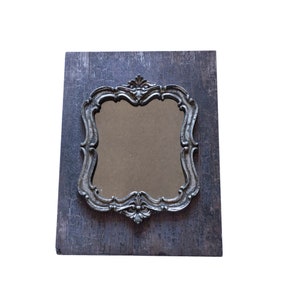Pair of Distressed Mirrors Picture Frames French Country Wall Hanging 13 5/8&quot;T”