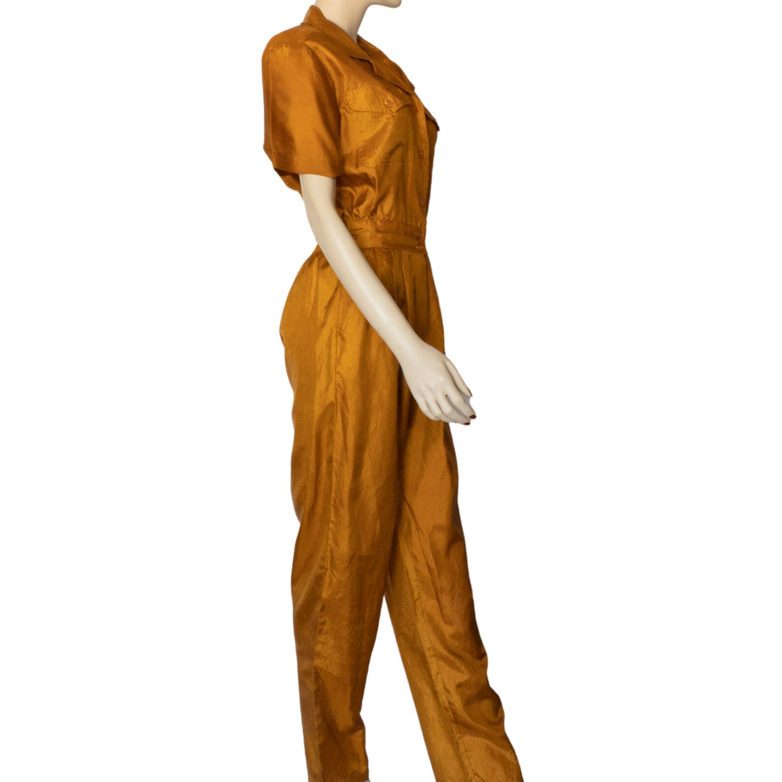 80's Orange Laura Jayne Collection Jumpsuit Size M Etsy