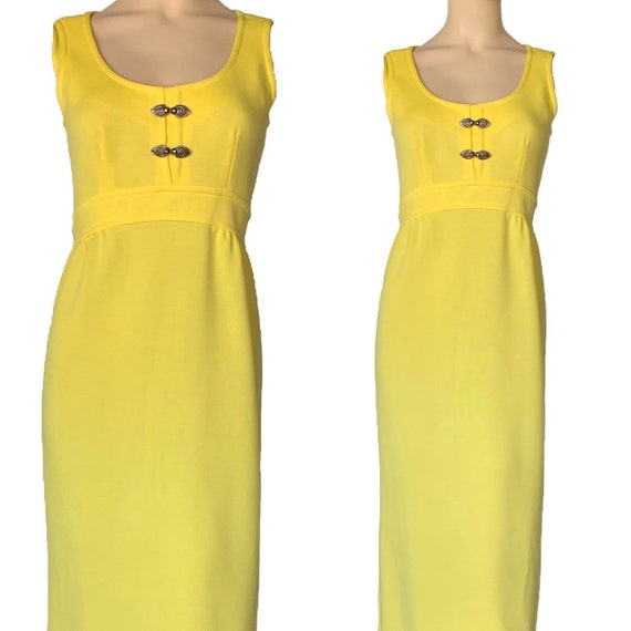 canary yellow long dress