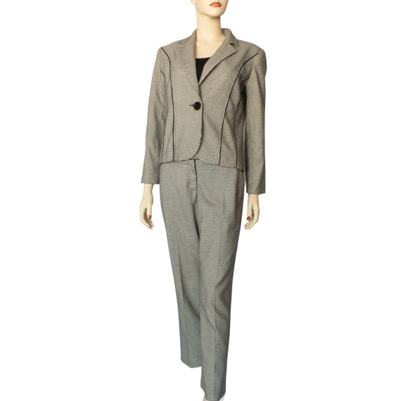 Vintage 90's Studio Petites Houndstooth Pantsuit - image 5